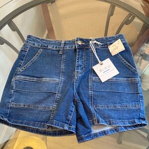 🔴 4/$12 Women's Blue  Cargo Denim Shorts Size 6 NWT